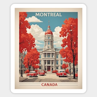 Montreal Canada Vintage Poster Tourism Sticker